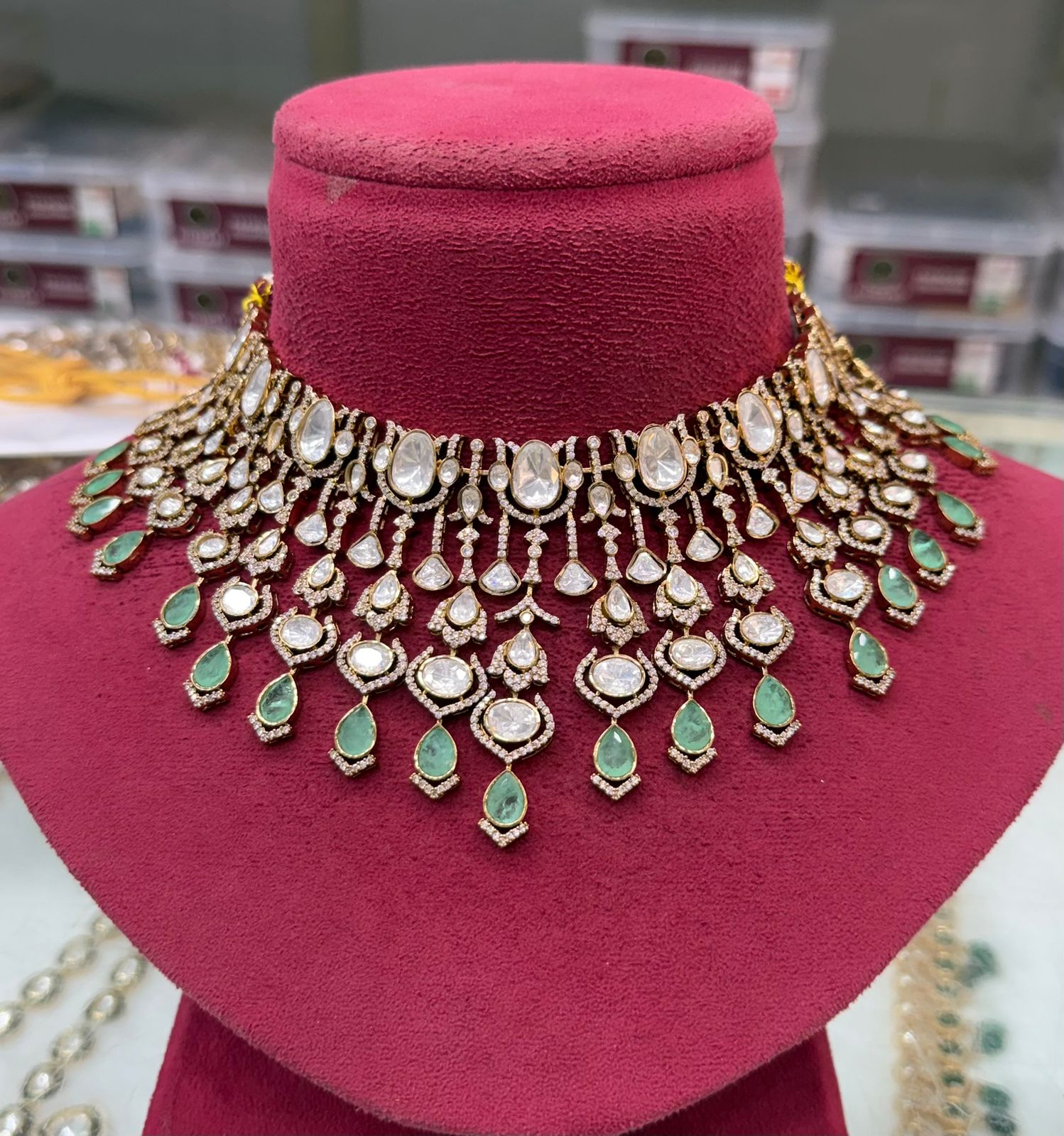 Emerald Polki Set